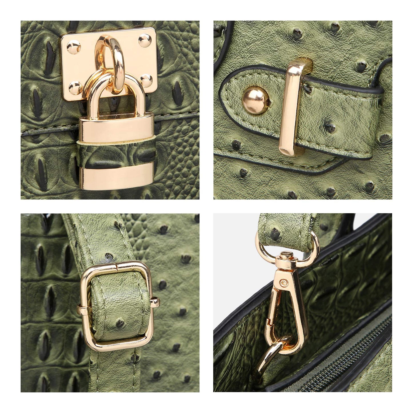 Dasein Women Handbags and Purses Ladies Shoulder Bag Top Handle Satchel Tote Work Bag with Wallet