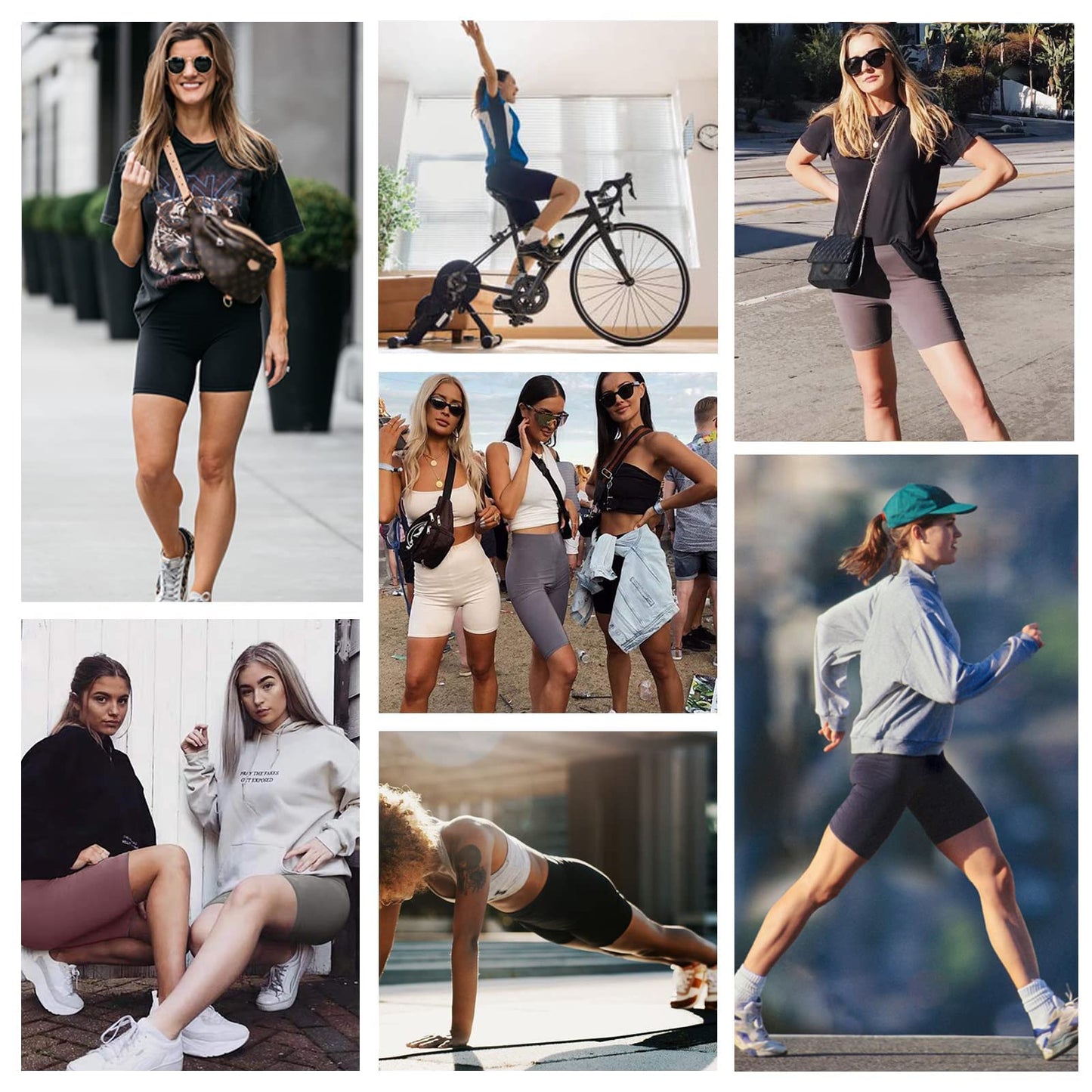 3 Pack Biker Shorts for Women – 8"/5"/3" High Waisted Tummy Control Workout Yoga Running Athletic Shorts