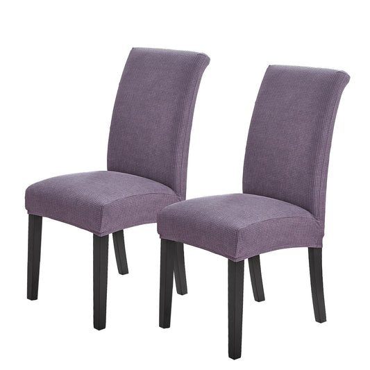 Joccun Chair Covers for Dining Room Set of 2, Dining Chair Slipcovers Stretch Dining Room Chair Covers Seat Protector,Washable Parsons Chair Cover for Home,Hotel(Grapeade,2 Pack)