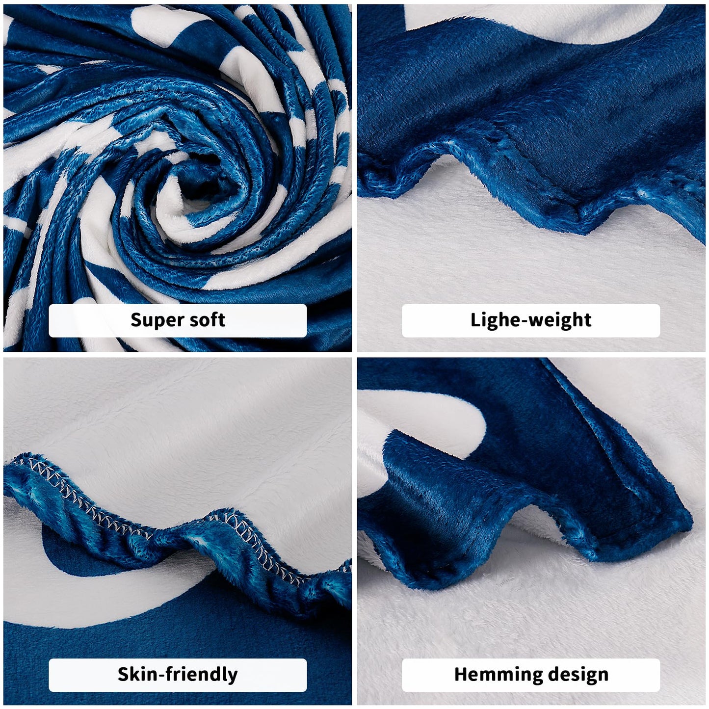 Throw Blankets Gift for Mom from Daughter Son, Best Mom Ever Blanket for Mother's Day, Soft Flannel Throw Blankets for Christmas Valentines Gift 60" x 50"(Blue)