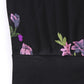 BAISHENGGT Blouses for Women Dressy Casual Going Out Tops Trendy Mesh Short Sleeve Shirts Medium Black Purple Floral