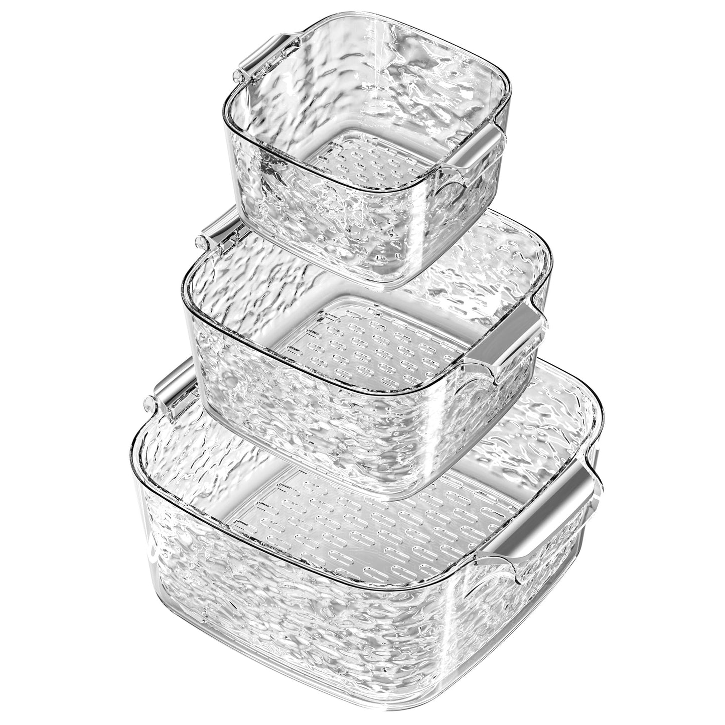 Taiuloo 6-Piece Colander Strainer Bowl Set, BPA-Free Plastic Fruit & Vegetable Washing Basket, Kitchen Colanders & Mixing Bowls for Pasta Berry Salad, 2/3.5/7QT