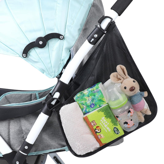 Accmor Universal Stroller Organizer, Side Sling Stroller Organizer, Mesh Cargo Net Stroller Storage Caddy Accessories, Stroller Bag Accessories Fits for Uppababy, Nuna, Baby Jogger, Doona Strollers