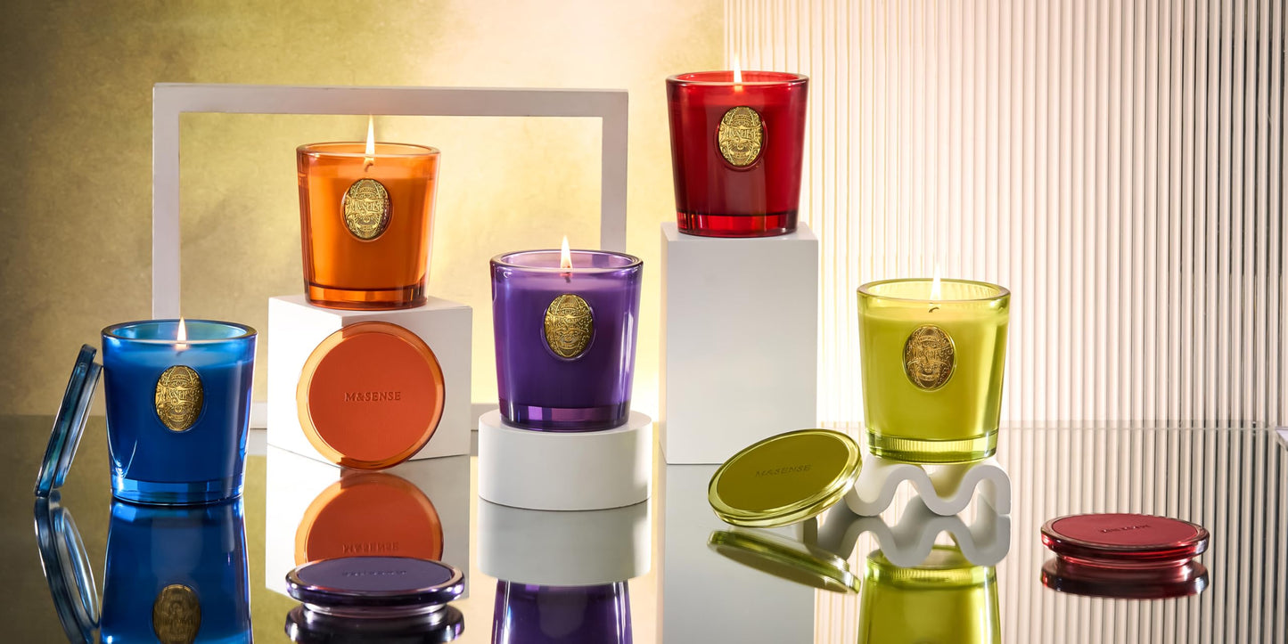 M&SENSE Natural Strong Summer Soy Candle | Summer's Night & Blue | 9.2 oz, 50H Burn Time | Luxury Scented Candle for Relaxation, Gifting, Home Décor | Ideal for Bedroom, Office, Party Ambiance