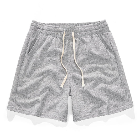 AIMPACT Mens Sweat Workout Shorts 5" Lounge Sleep Pajama with Pockets Casual Gym Sports Short Shrots, Greywhite