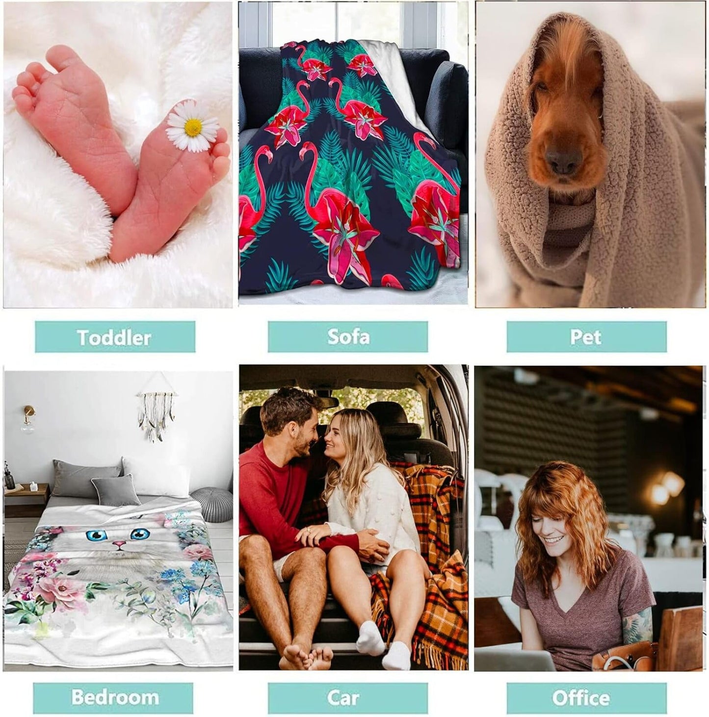 Gbuzozie Rainbow Colorful Boxes Pattern Fleece Blanket Lightweight Ultra-Soft Throw Blanket for Sofa Couch Bed Camping Travel - Super Soft Cozy Microfiber Blanket 50"X40"