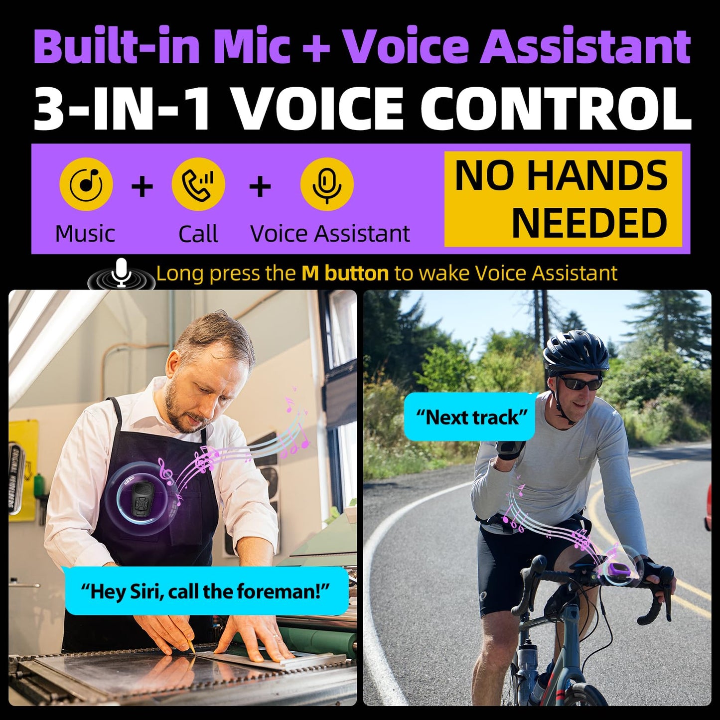 PROHEAR MC001 Wearable Bluetooth Speaker - 45g Portable Small Speaker with Magnetic Clip-On, IP66 Waterproof Certified, Built-in Mic, Voice Assistant for Hands Free Calls, Working Man Gifts(Black)