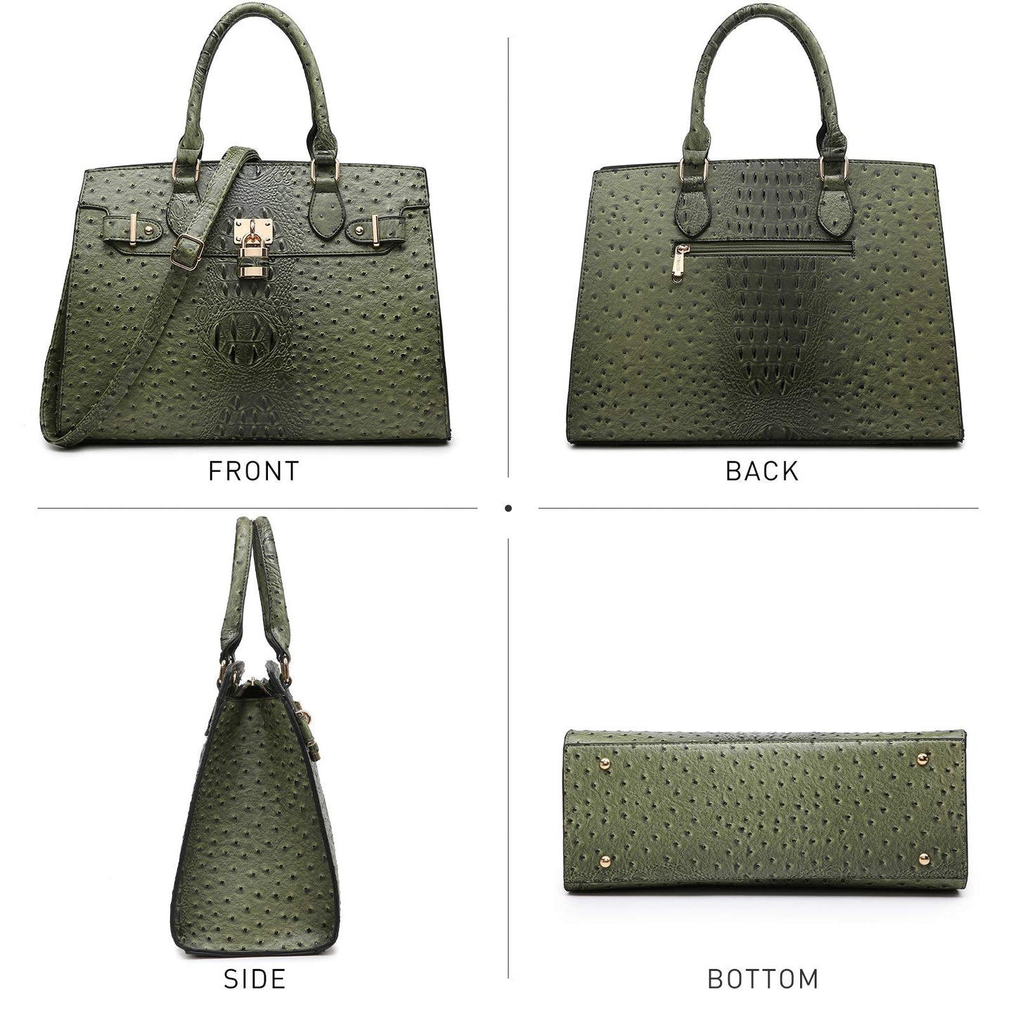 Dasein Women Handbags and Purses Ladies Shoulder Bag Top Handle Satchel Tote Work Bag with Wallet