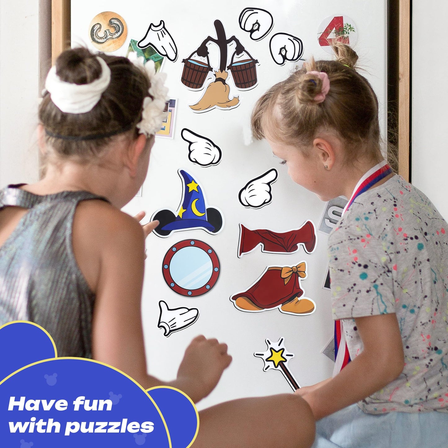 YZFDUI Cruise Door Magnets 12Pcs - Magical Mouse Theme Waterproof Magnetic Stickers for Refrigerator, Garage, Outdoor - Holiday Carnival Ship Cabin Decor