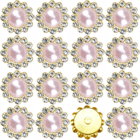 100 diamantes de imitación para coser en forma de garra de flor de 0.47 pulgadas, base plana dorada, diamantes de imitación de cristales brillantes para ropa de boda, vestido, zapatos, manualidades y