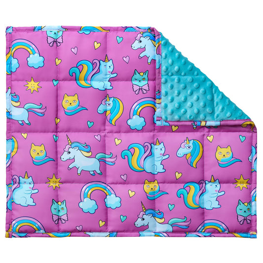 NATAHEAVEN Sensory Weighted Lap Pad 5 lbs - Teenager Boys Girls -Soft Warm Comfortable Items for Calm Down - Weighted Lap Pad for Kids with Sensory Needs - 18 * 21 inch