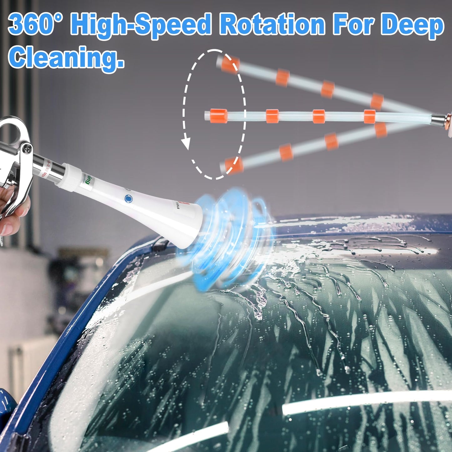 phepetroll Air Blow Gun Car Detailing Dry Cleaning Air Gun with Tapered Nozzle High Pressure Car Cleaning Tool, Car Dryer Air Blower for Car Surfaces Quickly Blasts Dust, Works with Air Compressor