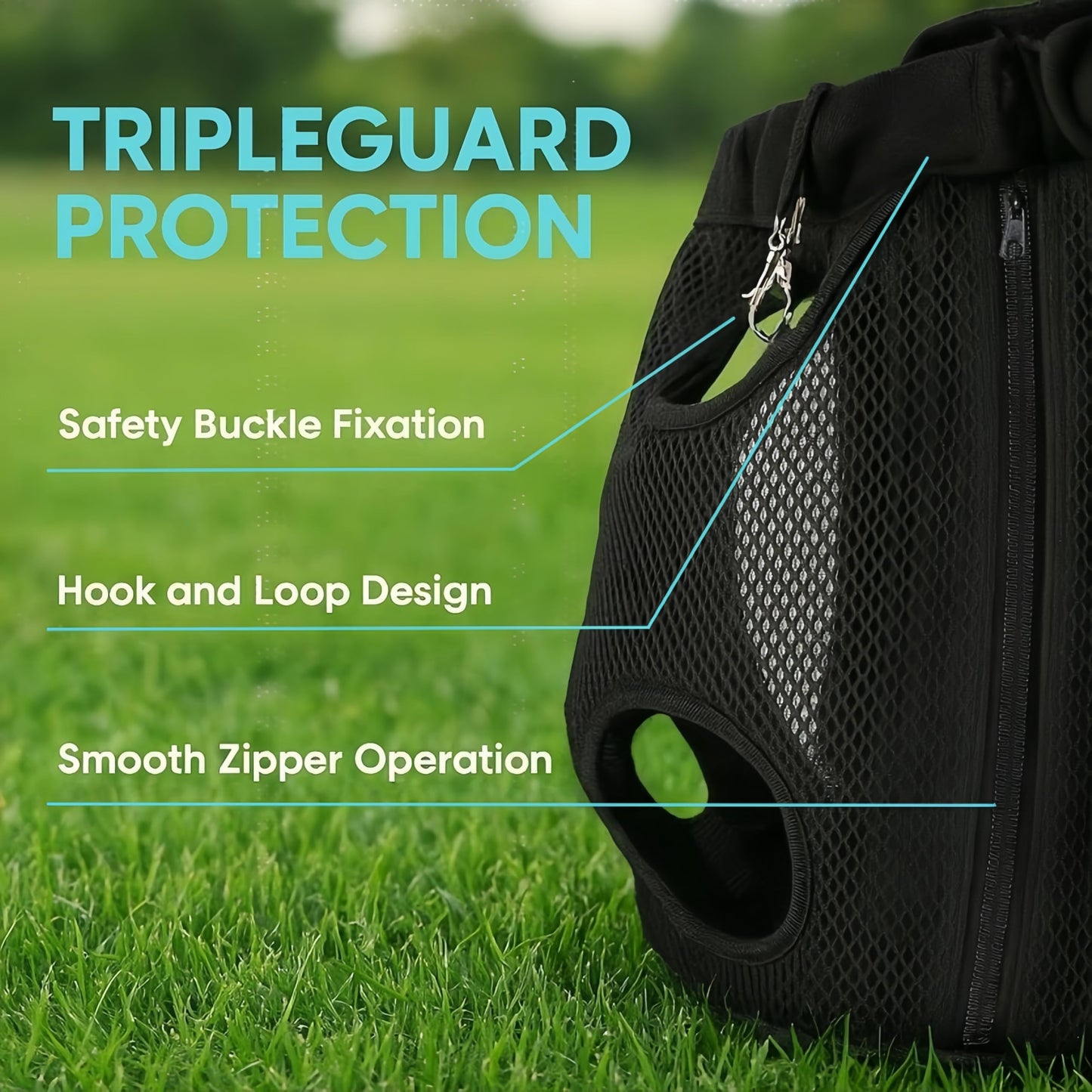 Dog Backpack Carrier, Adjustable Pet Front Carriers, Legs Out Carrying Sling Travel Bag for Small Medium Dogs 8-12 Lbs, Soft Wearable Puppy Chest Carry Backpacks for Walking/Hiking/Camping/Traveling