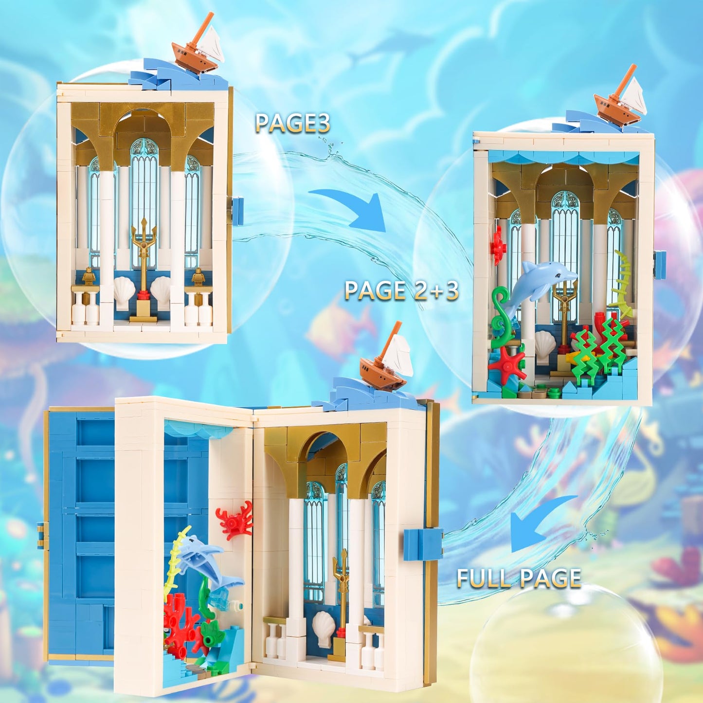 Vinbosion Fairytale Book Building Blocks Set, Building Toys, Educational Toys,Gift for Birthday,Christmas, New Year