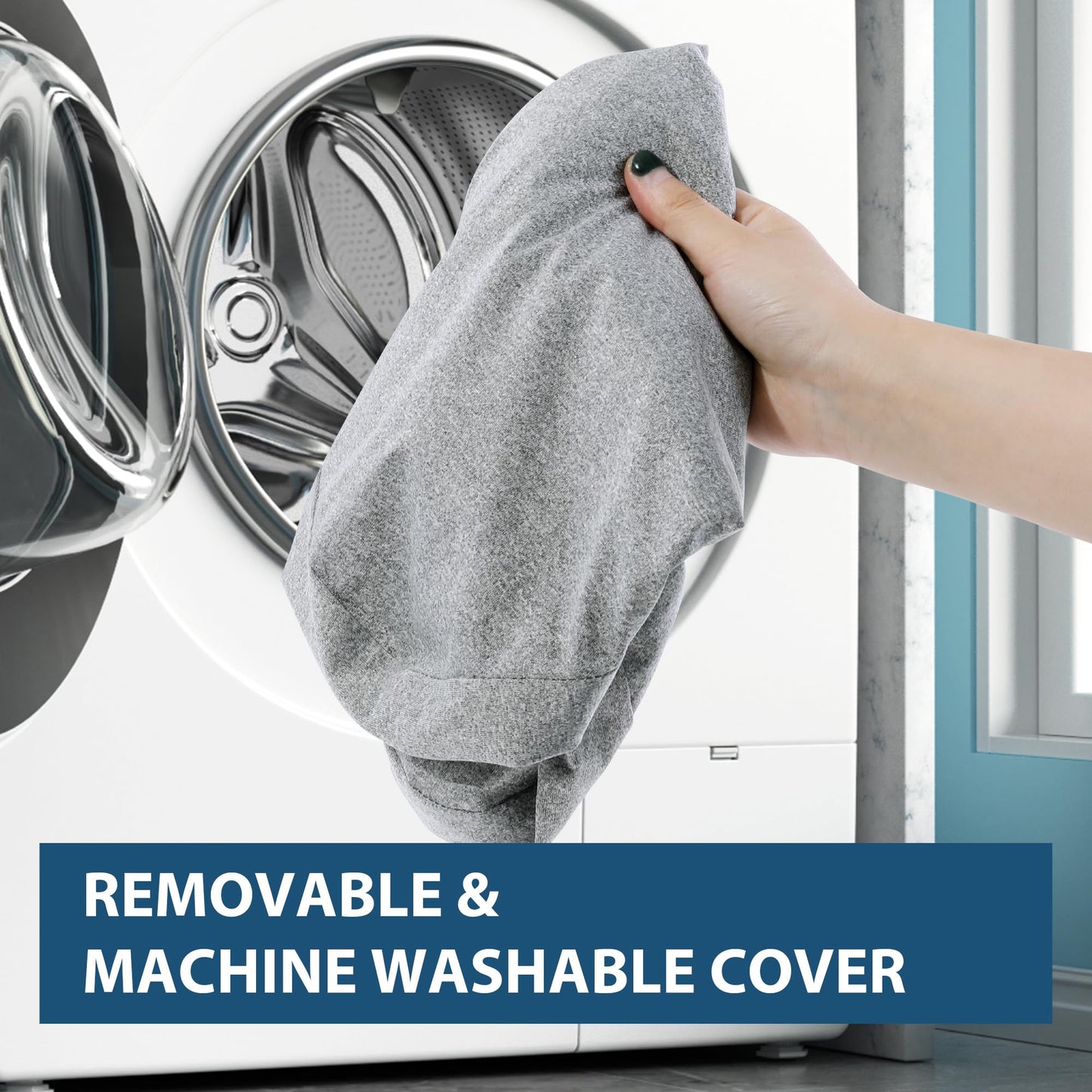 HOMBYS Ergonomic Lumbar Support Pillow for Recliner,Memory Foam Chair Back Support Cushion for Elderly,Extra Large Lumbar Support Pillow,Low Back Pain Relief Cushion,Grey