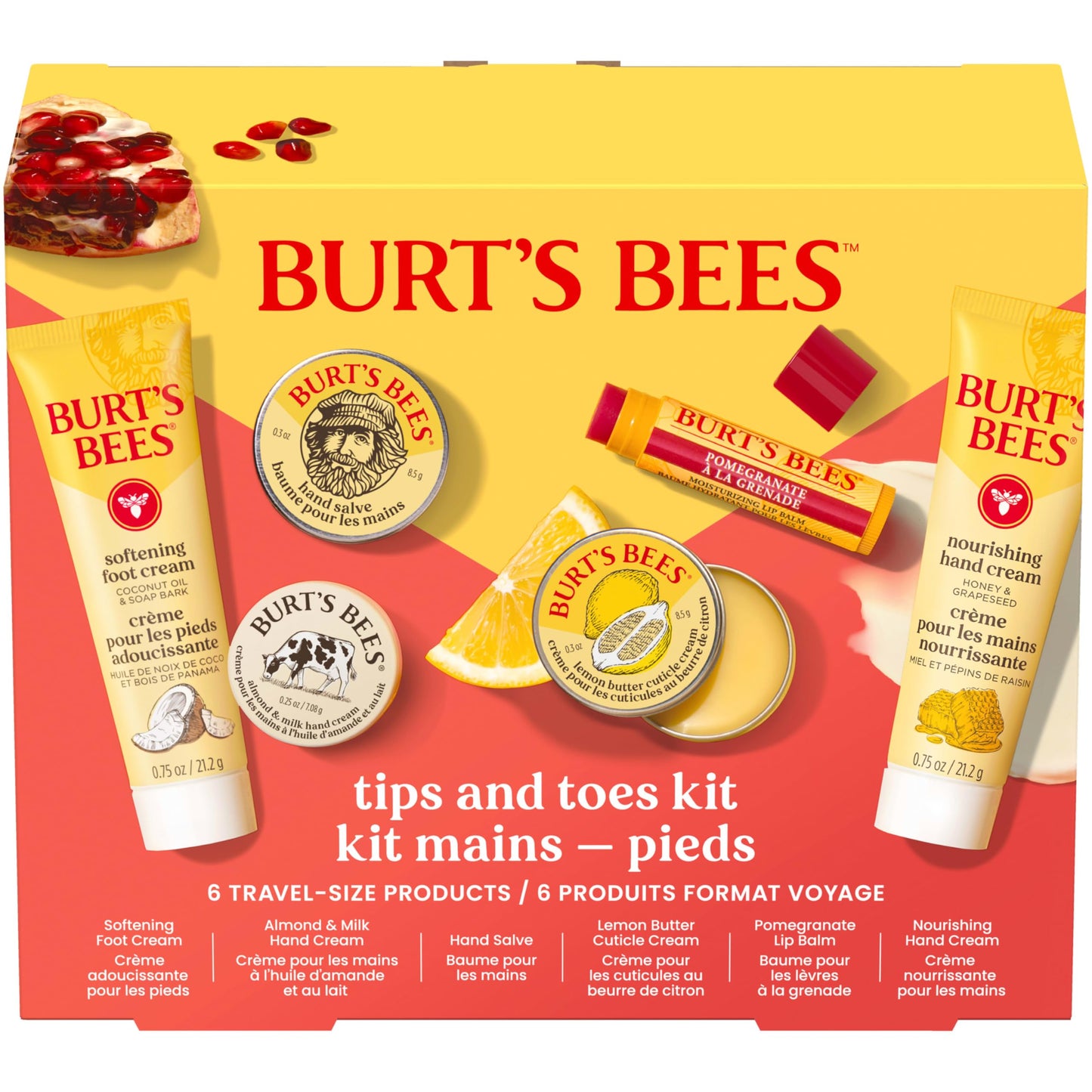 Burt's Bees Gifts Ideas - Classics Set, 6 Products in Giftable Tin – Cuticle Cream, Hand Salve, Lip Balm, Res-Q Ointment, Hand Repair and Foot Cream