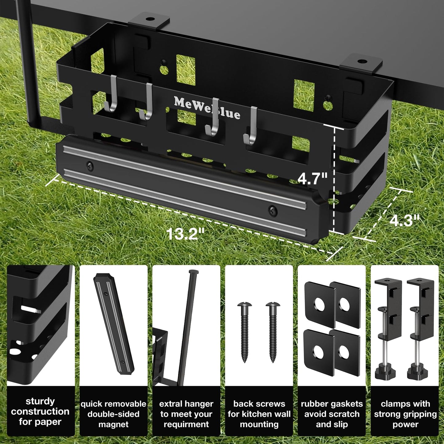 Griddle Caddy for Blackstone Griddles Prep Cart, Space Saving Grill Accessories Storage Caddy, BBQ Accessories Holder for Blackstone 28”-36” Grill with a Magnetic Tool Holder Paper Towel Holder
