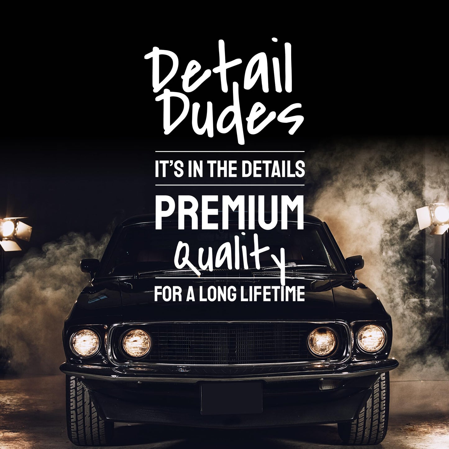 Detail Dudes Soft Boars Hair Car Detailing Brush Set for Washing (3 Pack) - Car Detailing Kit - Automotive Cleaning Brush