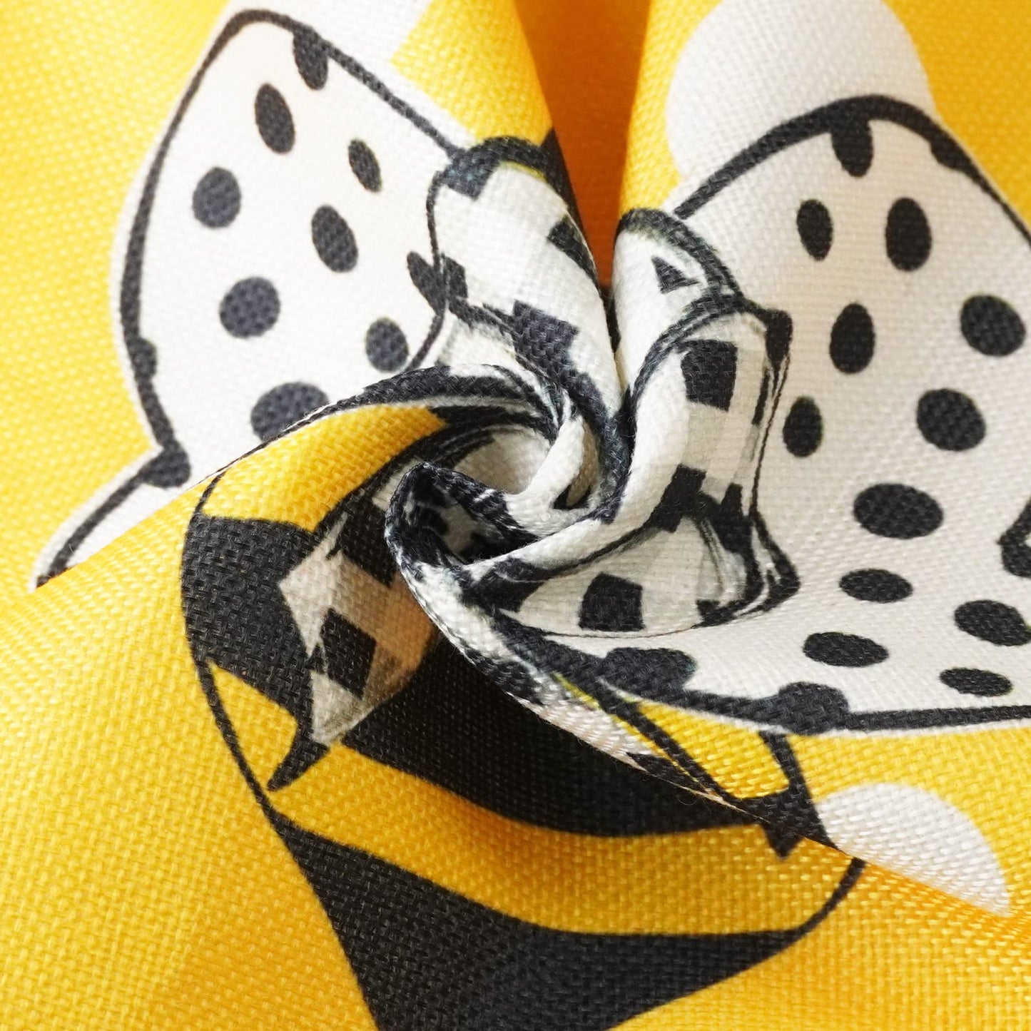 ONWAY Bees Summer Throw Pillow Covers 12x20 Inch Set of 2 Stripes Polka Dots Honey Bee Yellow Decorative Lumbar Farmhouse Cushion Case for Sofa Couch Home Bed