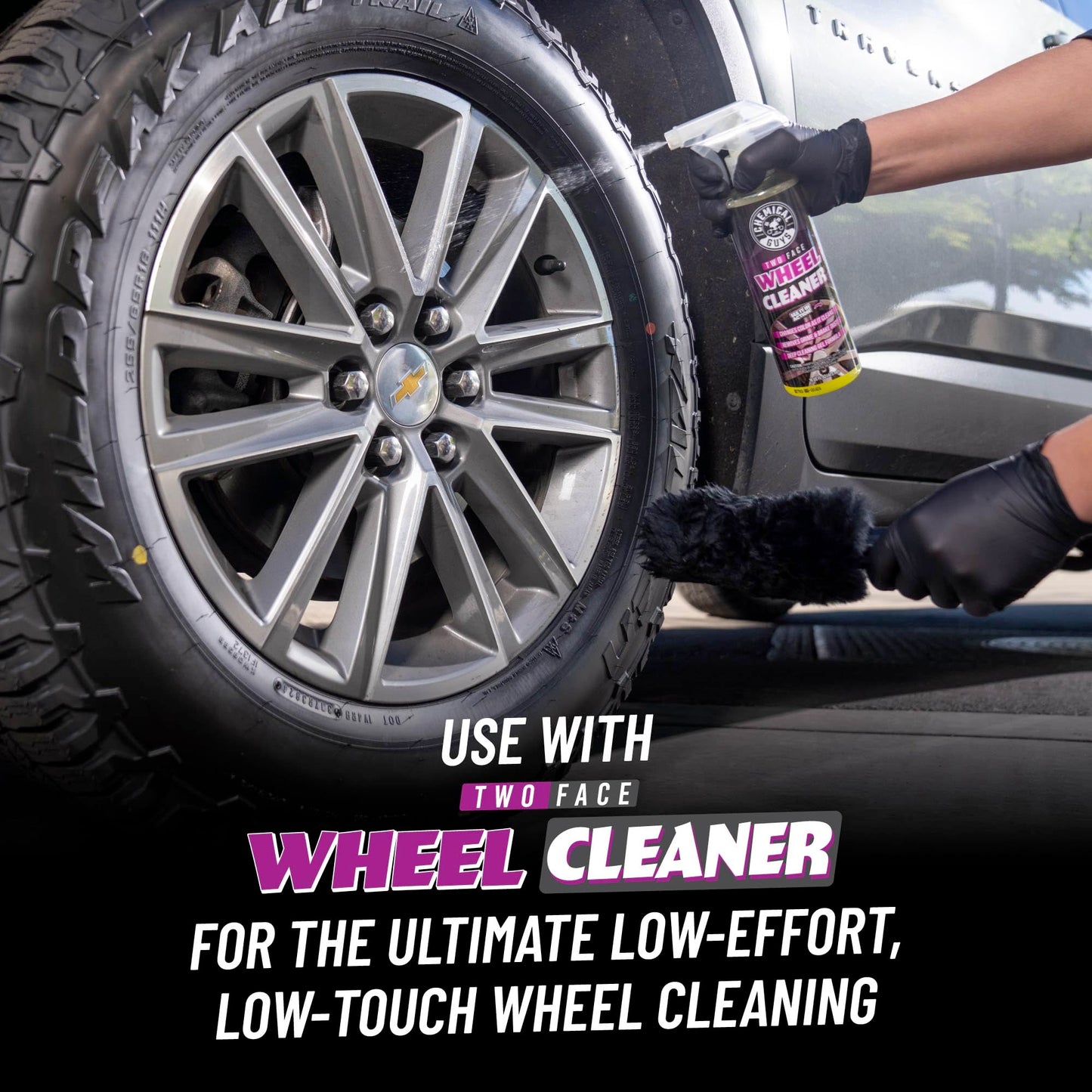 Chemical Guys Gerbil Wheel and Rim Brush, Safe for Exhaust, Tires, Rims, Engine Bays, & More, 2 Pack