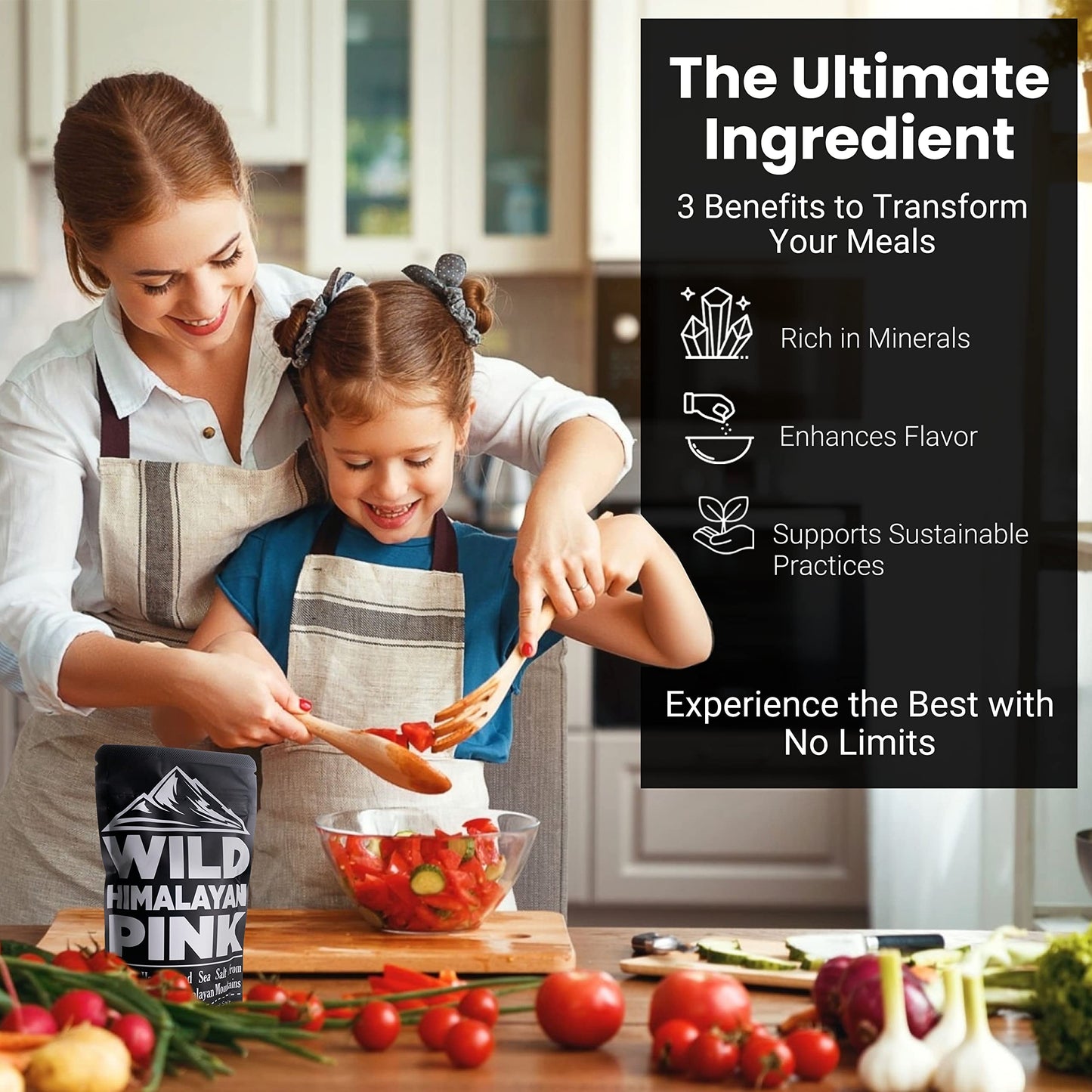 Wild Foods Organic Pink Himalayan Salt, Fine Ground for Table and Cooking, 16 oz | 100% Real, Pure, Unrefined | Pink Himalayan Sea Salt with 80+ Minerals & Electrolytes, Small Batch, Ethically Sourced