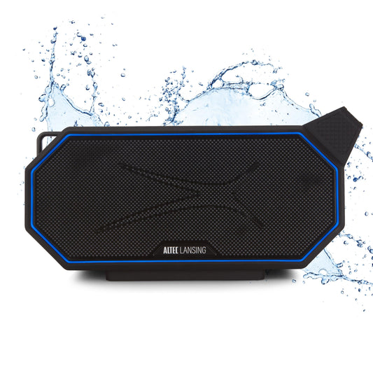 Altec Lansing Portable Bluetooth Speaker HYDRABOOM 2.0, 32W Output Power, 16Hr Playtime, Party Sync, Qi Wireless Charging, Everything-Proof, Voice Assistant Compatible - Black