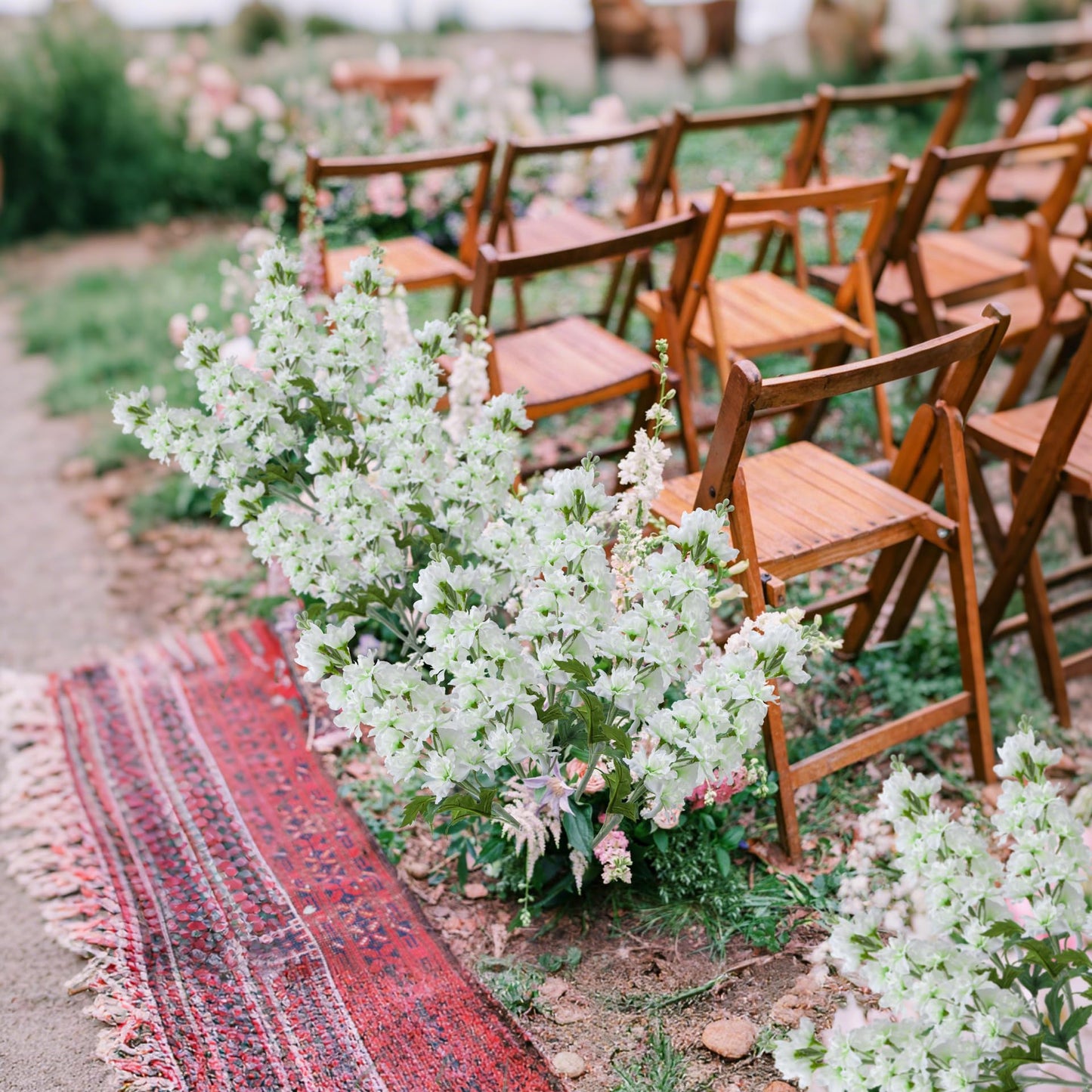 Fake Flowers Artificial Flowers Delphinium Fake Flowers 23.6” Long Stem Artificial Flowers for Tall Vase Silk Flowers for Home Decor Indoor Wedding Aisle Decoration Spring Flowers (White) 8Pcs