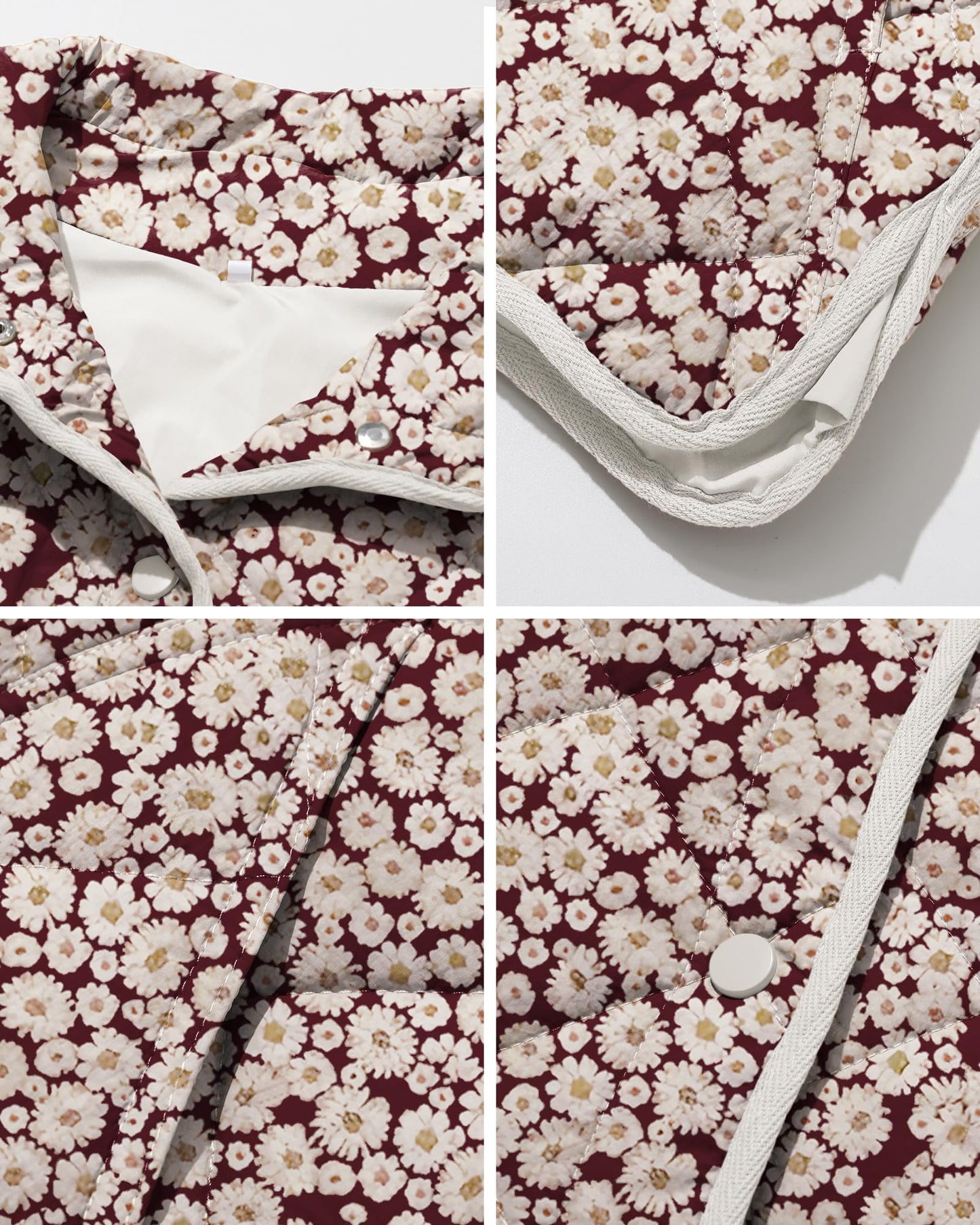 Gacaky Women's Puffer Vest Sleeveless Button Down Outerwear Warm Quilted Lightweight Down Winter Jackets Coats Maroon Combo Small