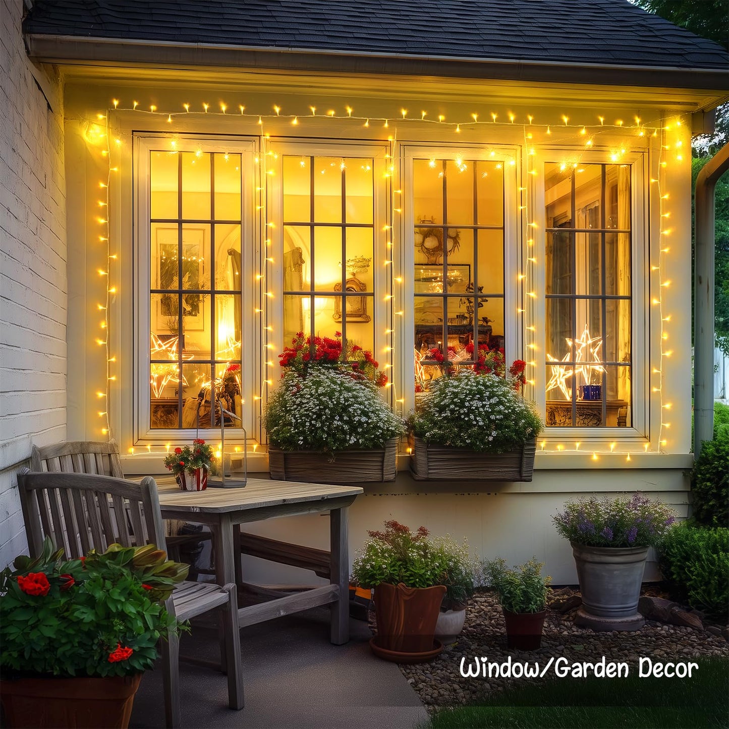 JMEXSUSS 2 Pack Battery Operated String Lights with Remote Outdoor Indoor, Total 66ft 200 LED Twinkle Fairy Lights Battery Operated for Classroom Bedroom Tree Party Wedding Christmas Decor(Warm White)