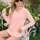 YUCOLEN Oversized Tunic for Women Long Sleeve T-Shirts Winter Lightweight Tops to Wear with Leggings Pink M