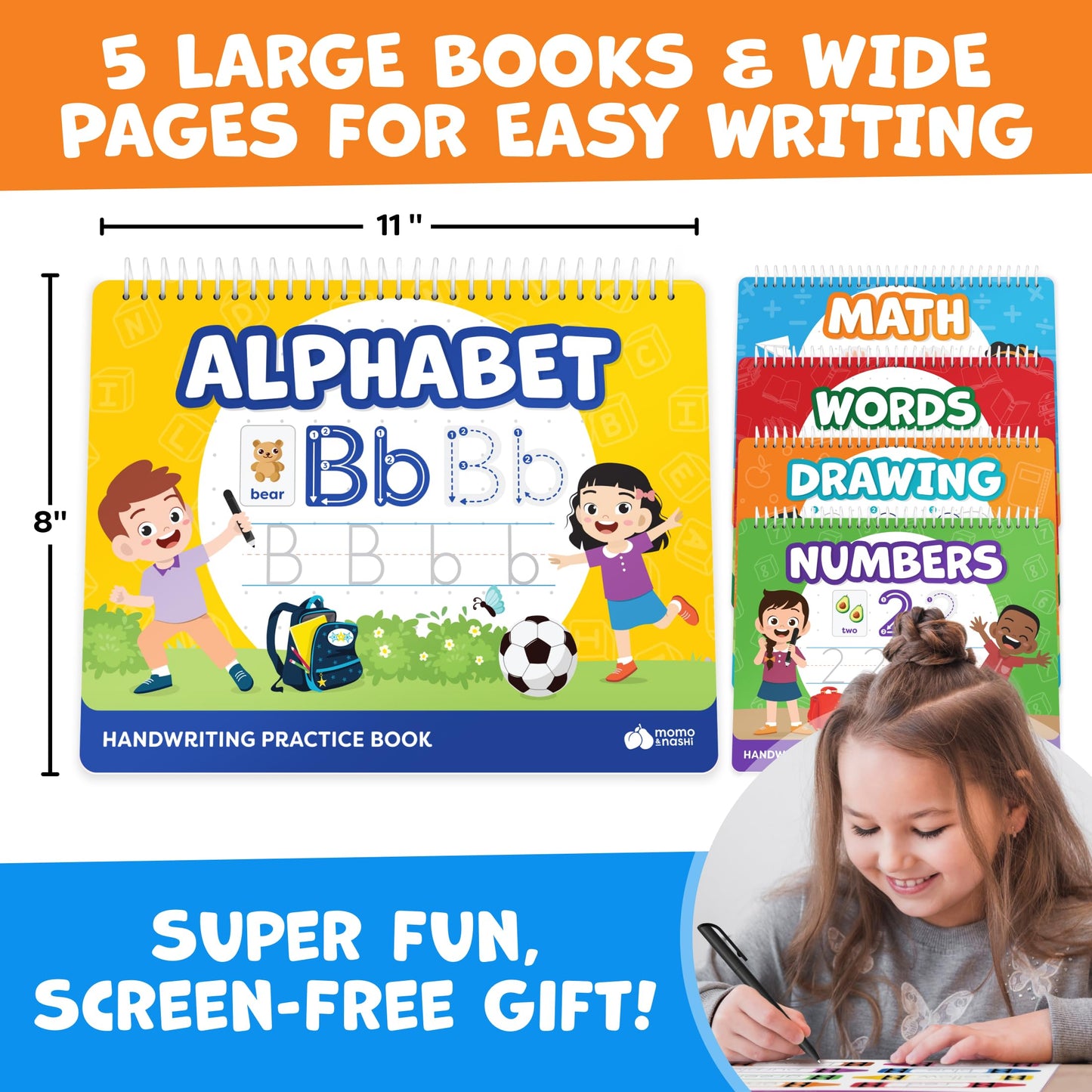 Magic Grooved Writing Practice for Kids - Grooved Handwriting Practice for Kids 5-7 8-10- Magic Copybooks for Kids Letter Tracing Books for Ages 3-5 - Preschool Learning Activities - Summer Toys