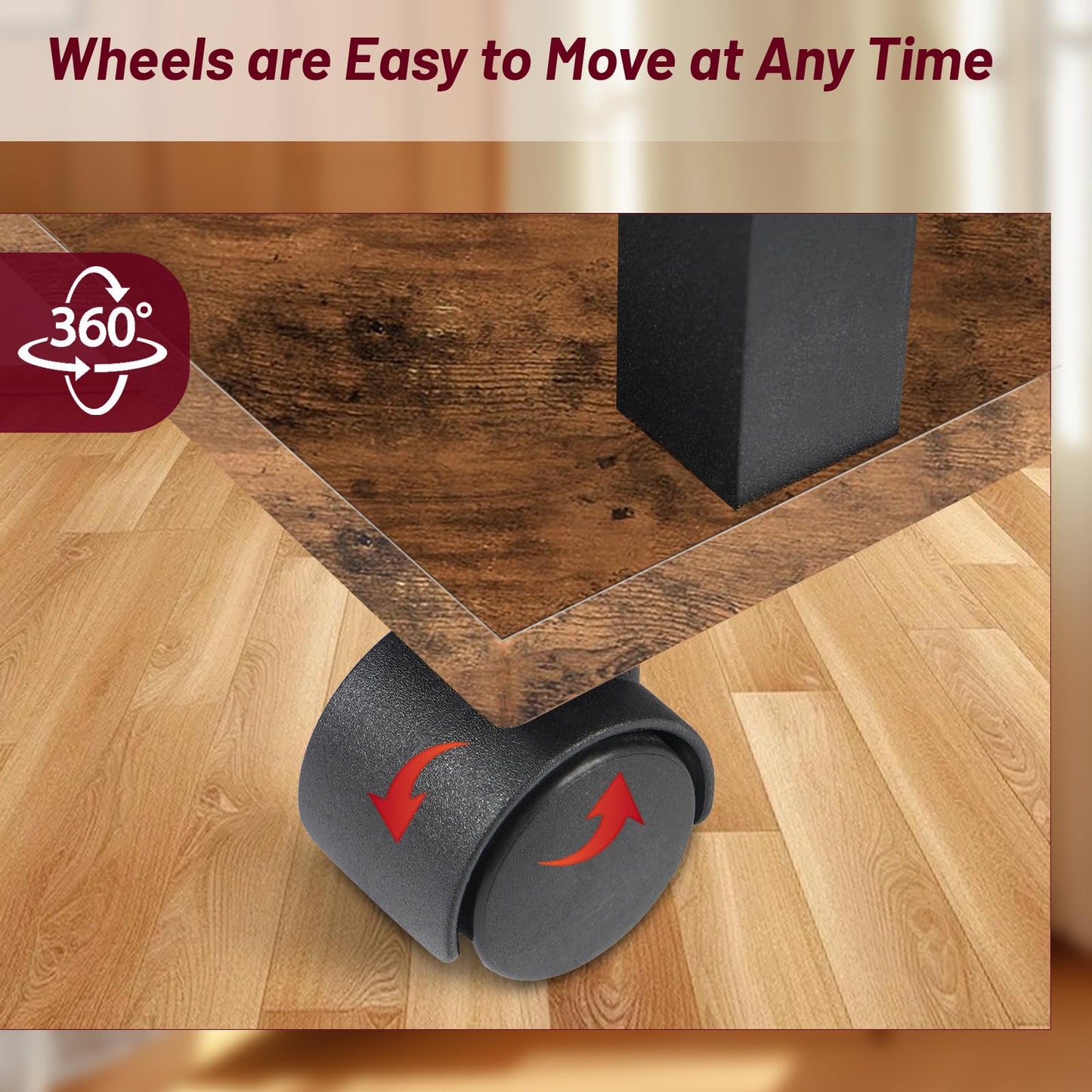 DGSANDGO Side Table with Charging Station and Drawer, Narrow End Table with USB Ports and Outlets for Small Space, Living Room, Bedroom and Office, with 4 Wheels (1, Rustic Brown + Black)