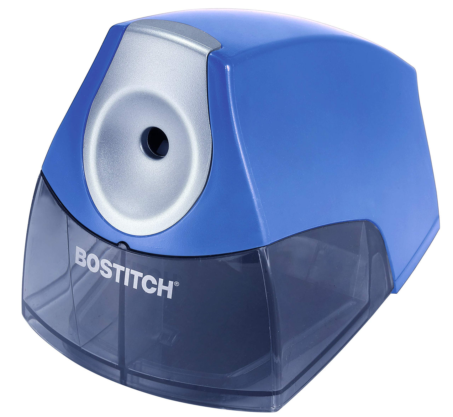 Bostitch Office Personal Electric Pencil Sharpener, Powerful Stall-Free Motor, High Capacity Shavings Tray, Blue