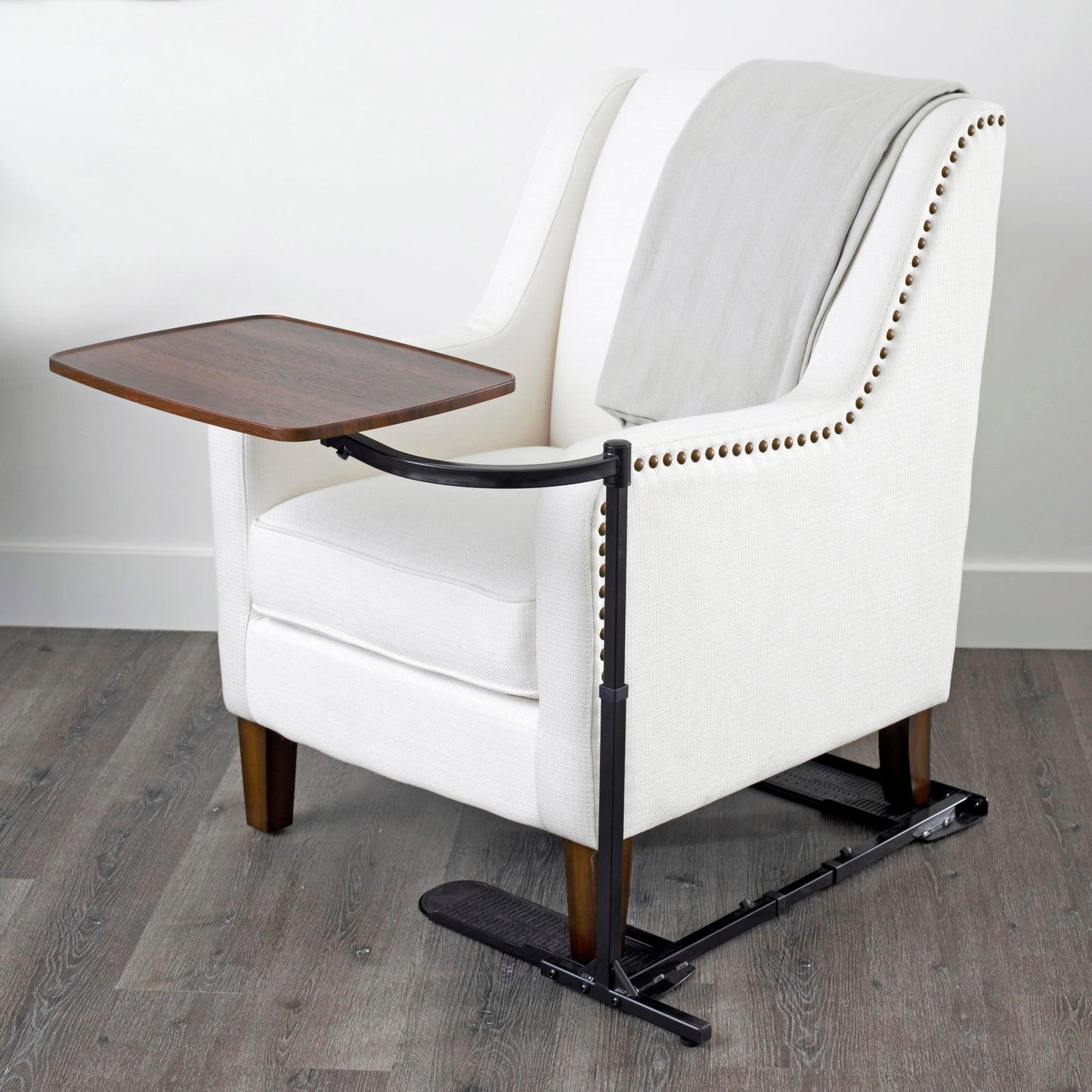 Stander Wonder Tray, Adjustable Swivel Table, Large Laptop Stand, Couch Desk, Side Tables & Gaming Bench, TV-Trays for Eating on Couches, Chairs, Recliners, Walnut