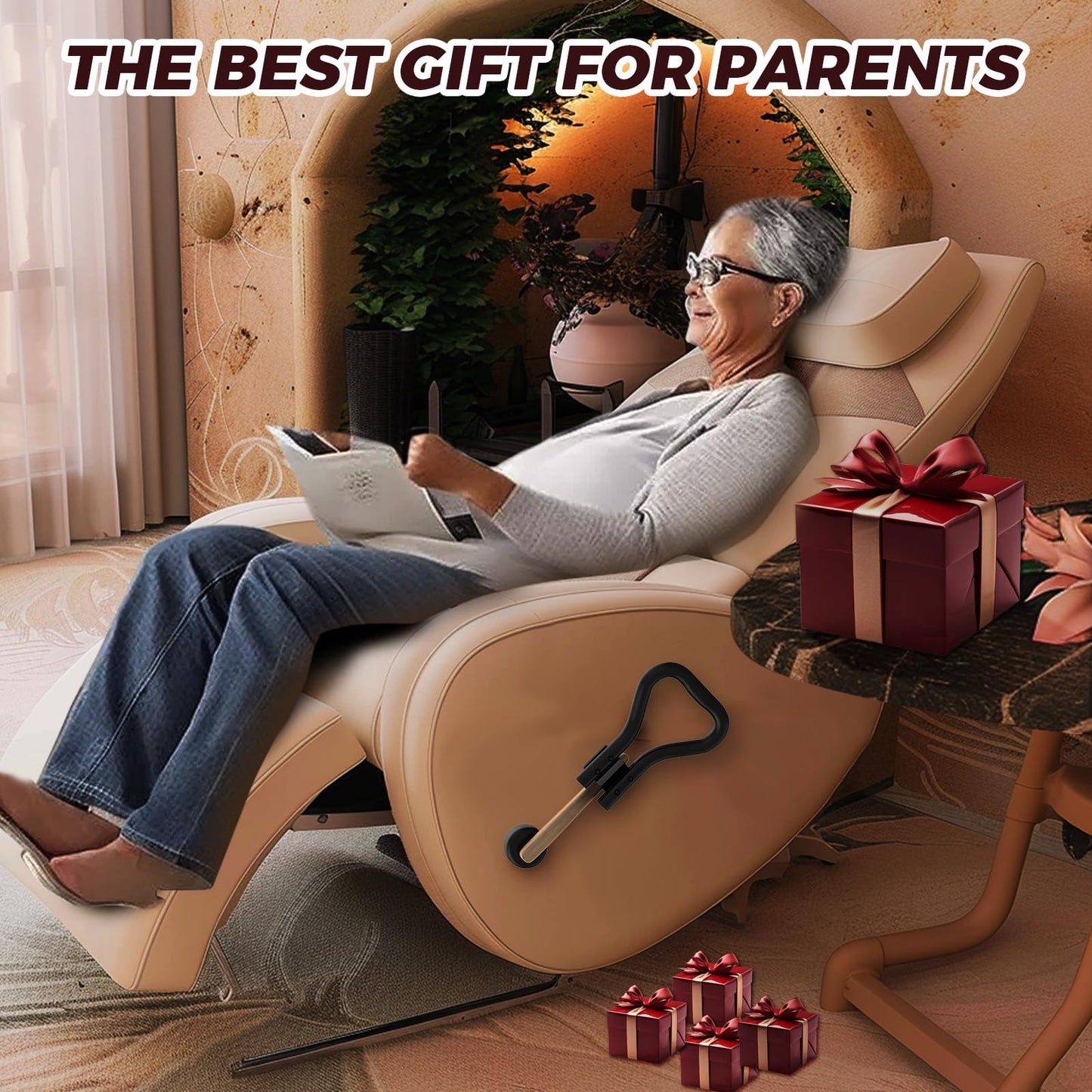 AIYOTAR Recliner Handle Extender, Recliner Lever Extender, Lazy Boy Chair Handle Extender Replacement, Recliner Chair Arm Extension for Elderly Operate Recliner Chair Handle Lever&Lift Footrest Easier