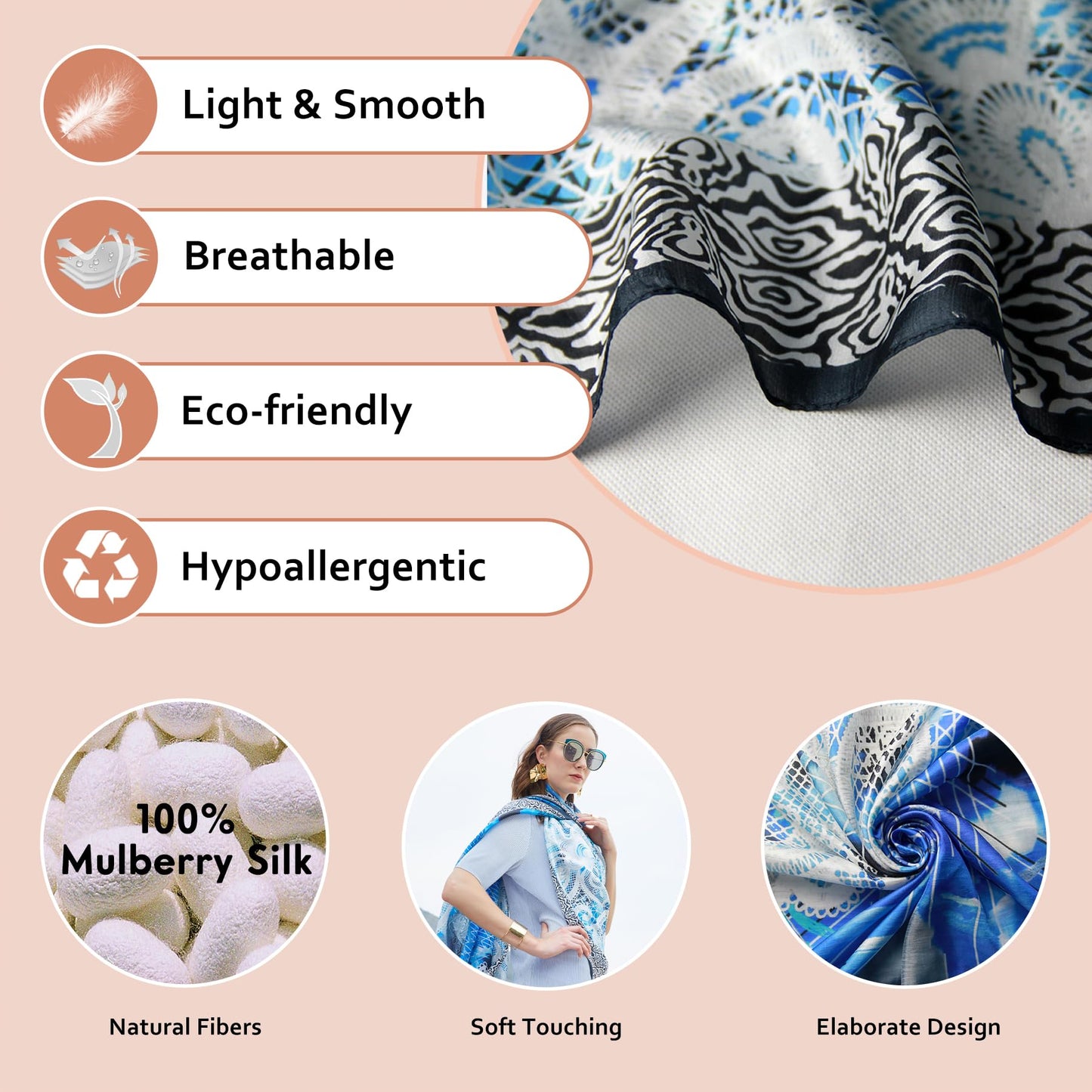 DANA XU 100% Mulberry Silk Pashmina Summer Scarf Extra Large Shawls And Wraps For Evening Dress Women Travel Floral Blanket