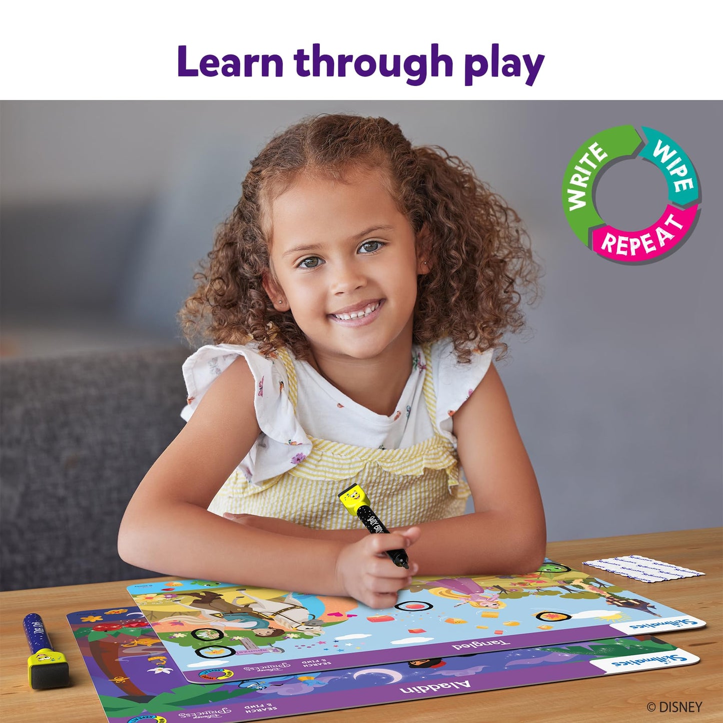 Skillmatics Search and Find Disney Princess Educational Game - Reusable Preschool Learning Activities, Perfect for Toddlers & Kids Who Love Toys, Art & Crafts, Gifts for Boys & Girls Ages 3, 4, 5, 6