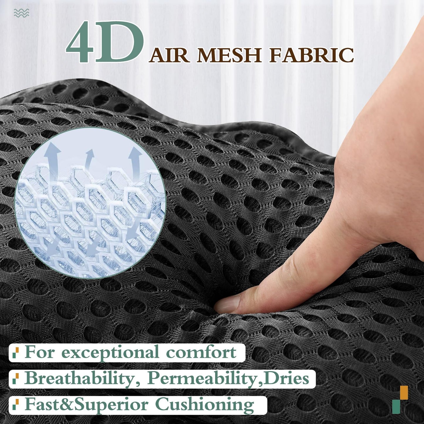 Bath Pillow RUVINCE Ergonomic Luxury Bathtub Pillow with Head,Neck, Shoulder and Back Support, 4D Bath Pillows for tub with 6 Powerful Suction Cups, Fits All Bathtub, Spa Tub, Hot Jacuzzi (Black)