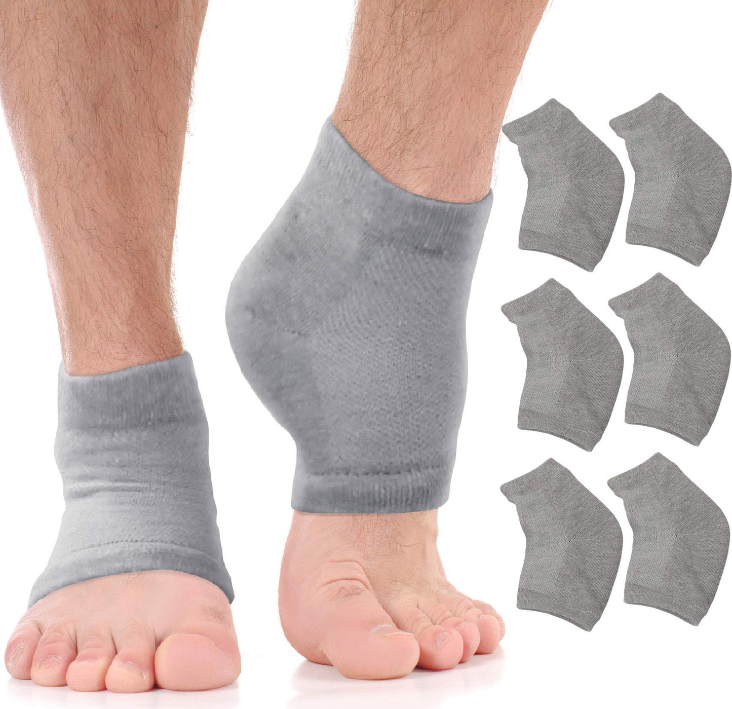 Moisturizing Socks for Women & Men | Aloe Vera Cracked Heel Treatment | Foot Callus Remover | Aloe Socks for Cracked Heels & Dry Cracked Feet (3 Pairs, X-Large)