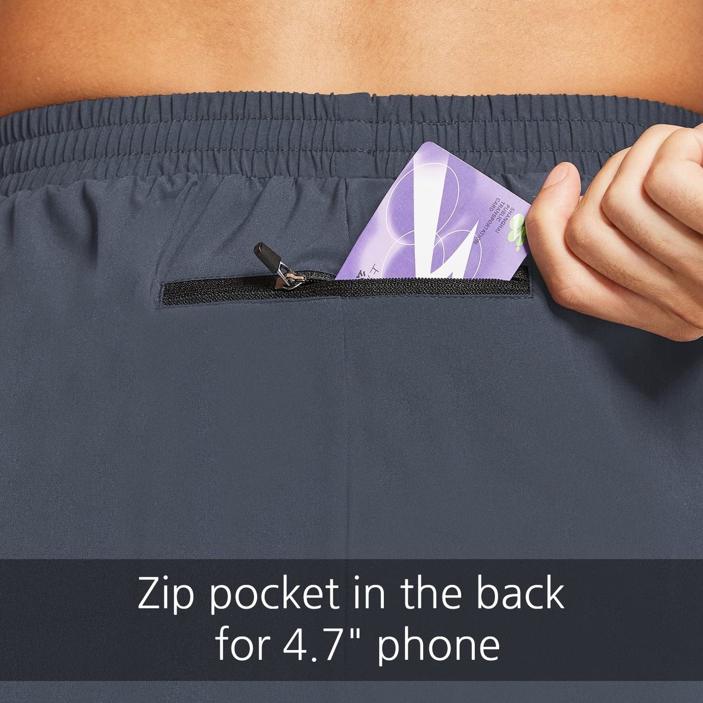 baleaf Men's 5" Running Athletic Shorts Zipper Pocket for Workout Gym Sports Lightweight Quick Dry Gray Size L