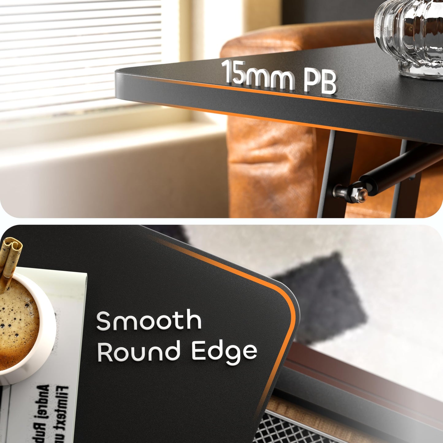 Oransail 40" Lift Top Coffee Table with 3 Fabric Storage Drawers and Hidden Compartmen, LED Coffee Table, Farmhouse Coffee Tables for Living Room, Dining Room