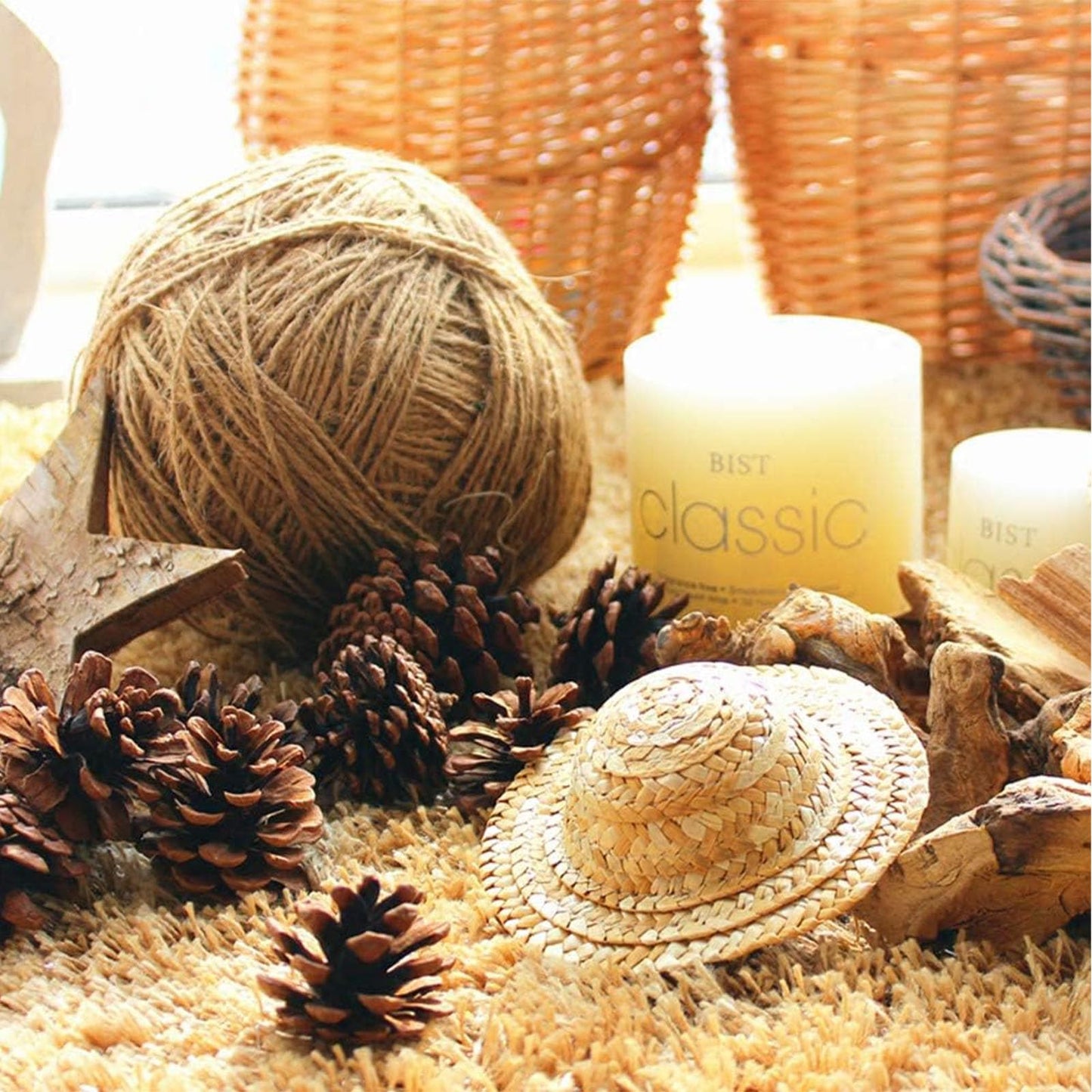 JOHOUSE 18 PCS Natural Pine Cones, Christmas Rustic Pinecones Fall Garland Halloween Thanksgiving Decorations, Christmas Tree Fall Ornaments, Winter Vase Filler