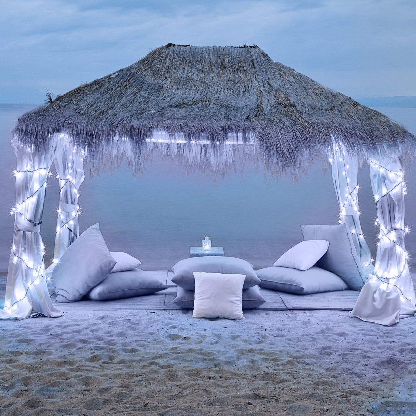 Christmas Lights Outdoor, 100FT 300 LED Christmas String Lights with 8 Modes Waterproof, Plug in Connectable Twinkle Light Green Wire for Tree Yard Wedding Holiday Decorations, White