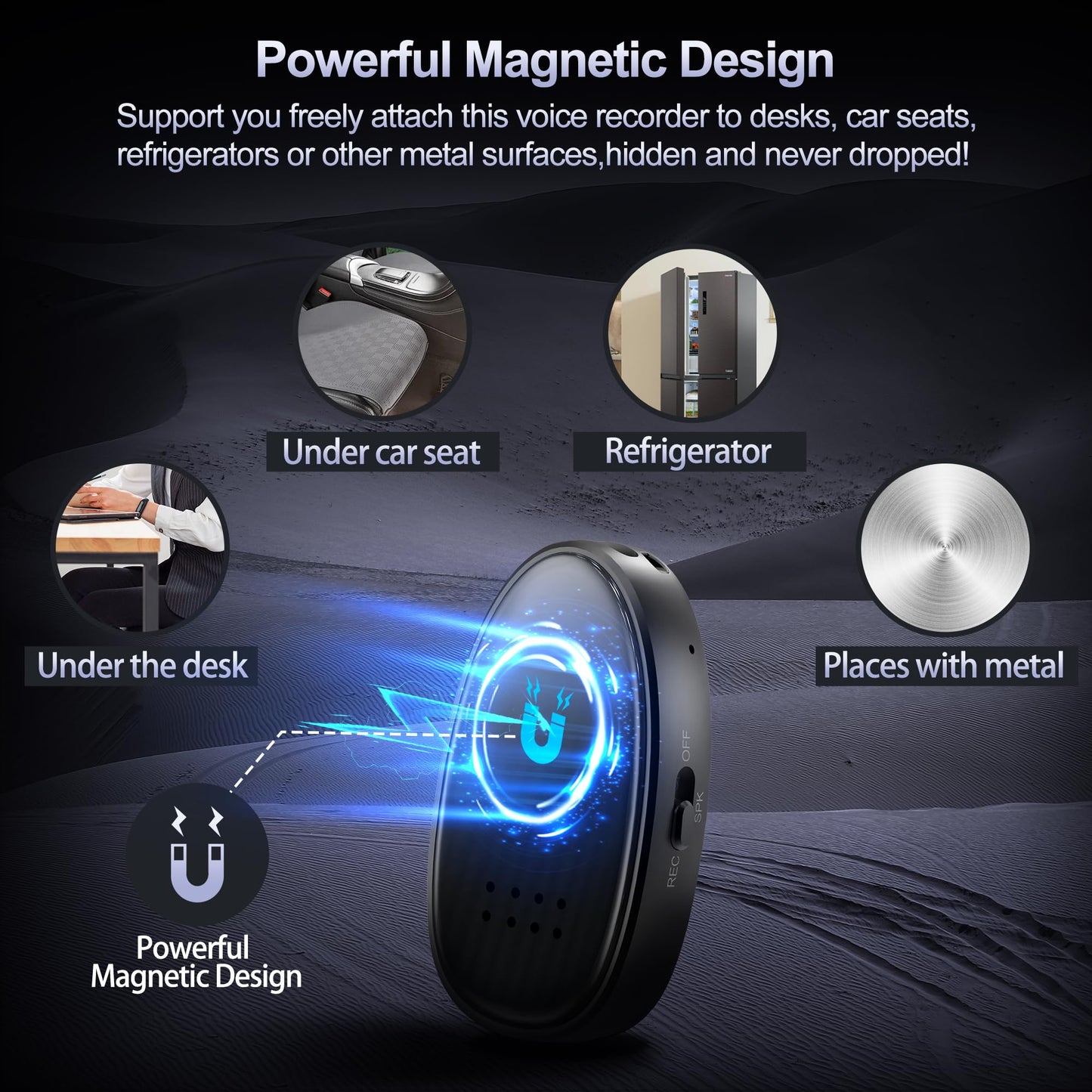 128GB (9860 Hours) Voice Recorder with Triple Noise Reduction, Moresen Recording Device with External Speaker, MP3 Voice Activated Recorder for Work,Lectures, Black