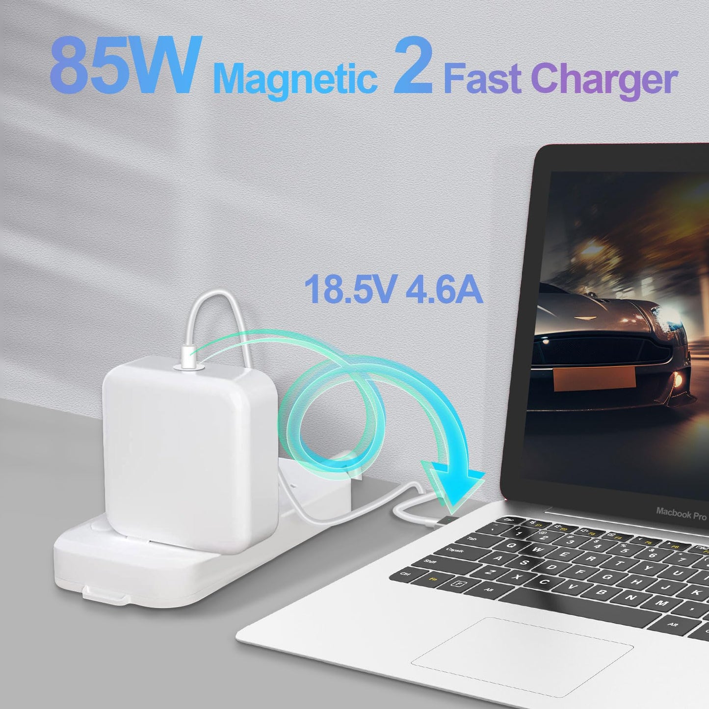 Mac Book Pro Charger 85W Power Adapter, Compatible with Mac Book Air/Pro 13-Inch & 15-Inch (Late 2012-2017)