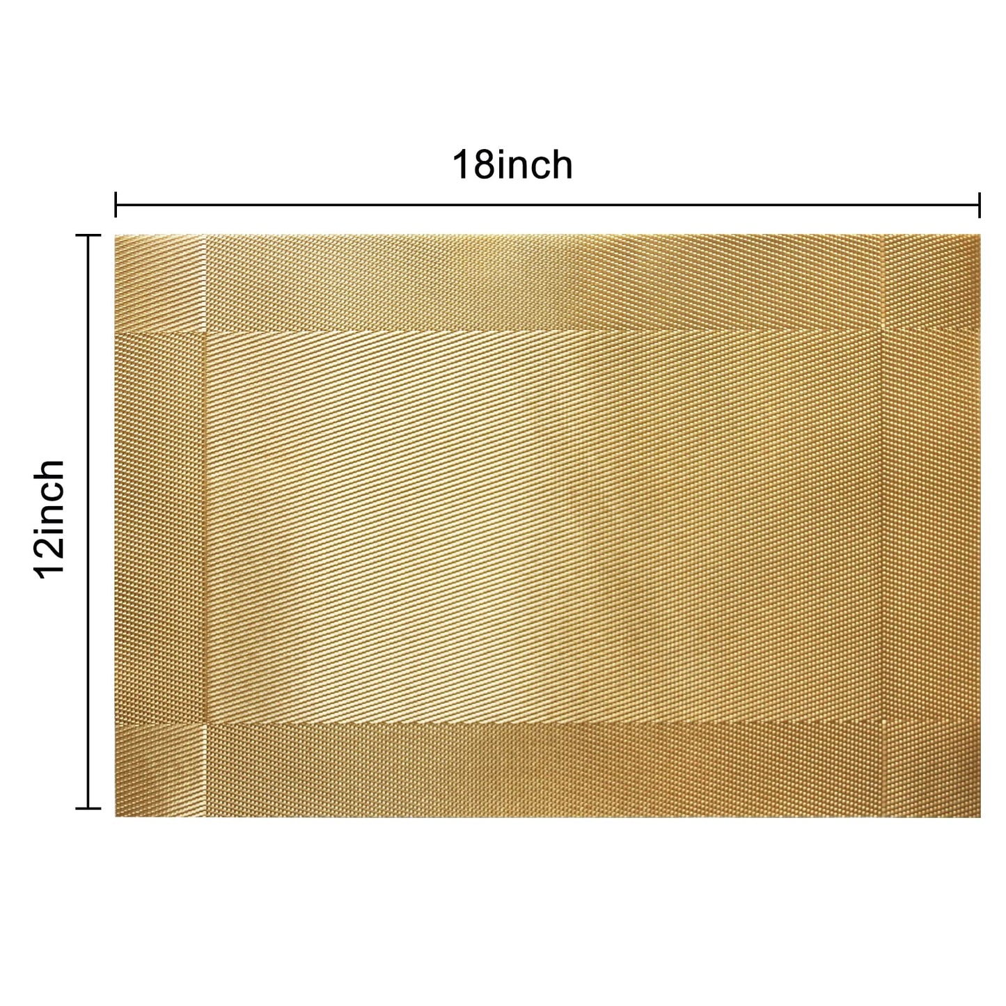 Trophable Placemats Set of 6, Table Placemats Heat Resistant Woven Placemats Washable PVC Place Mats Woven Vinyl Placemats Non-Slip Stain Resistant Kitchen Table Placemats Easy to Clean…