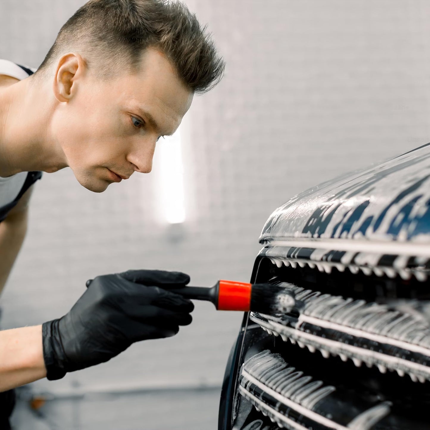 Coltree Car Detailing Brush Set, Scratch-Free Soft Bristle Brushes for Interior and Exterior Cleaning, Wheels, Air Vents, Dashboard, and Leather Surfaces, 5 Pcs