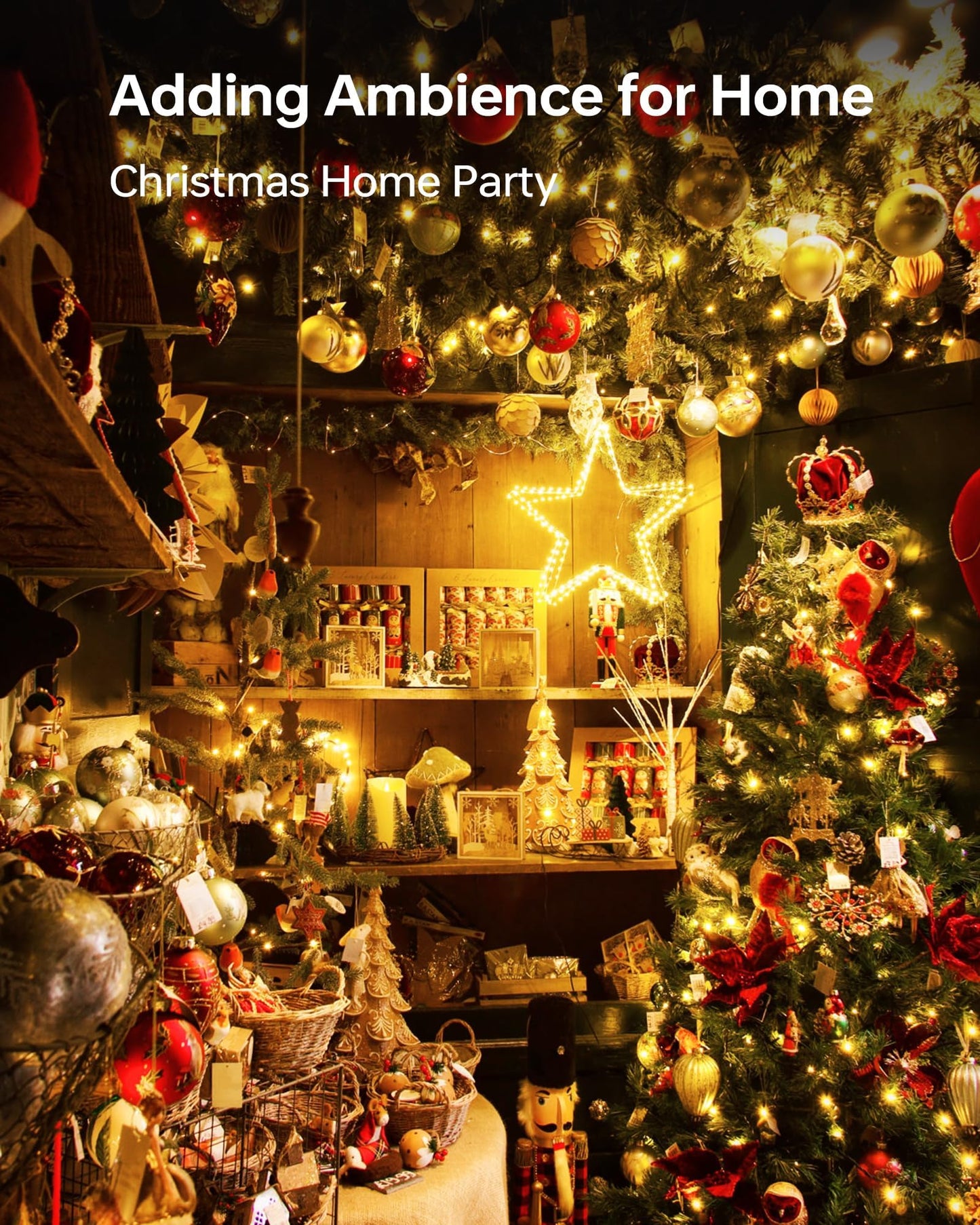 6 Pack Fairy Lights Battery Operated - 7ft 20 LED Twinkle Lights Copper Wire Mini String Lights Firefly Lights for Mason Jars DIY Crafts Christmas Wedding Party Centerpiece Table Decor, Warm White