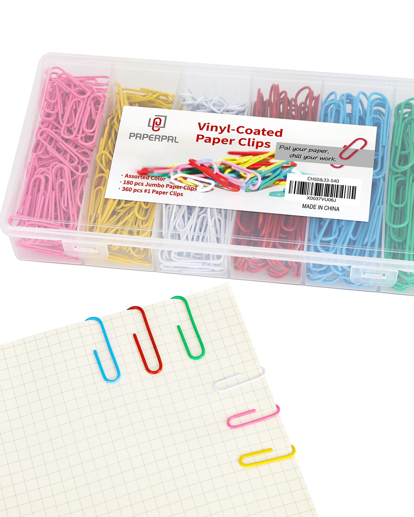 PAPERPAL Jumbo Paper Clips Smooth, 300 Large Paperclips (3 Boxes of 100 Each), Paperclips for Office School & Personal Use, Daily DIY, 2" Silver Paper Clips Jumbo Size