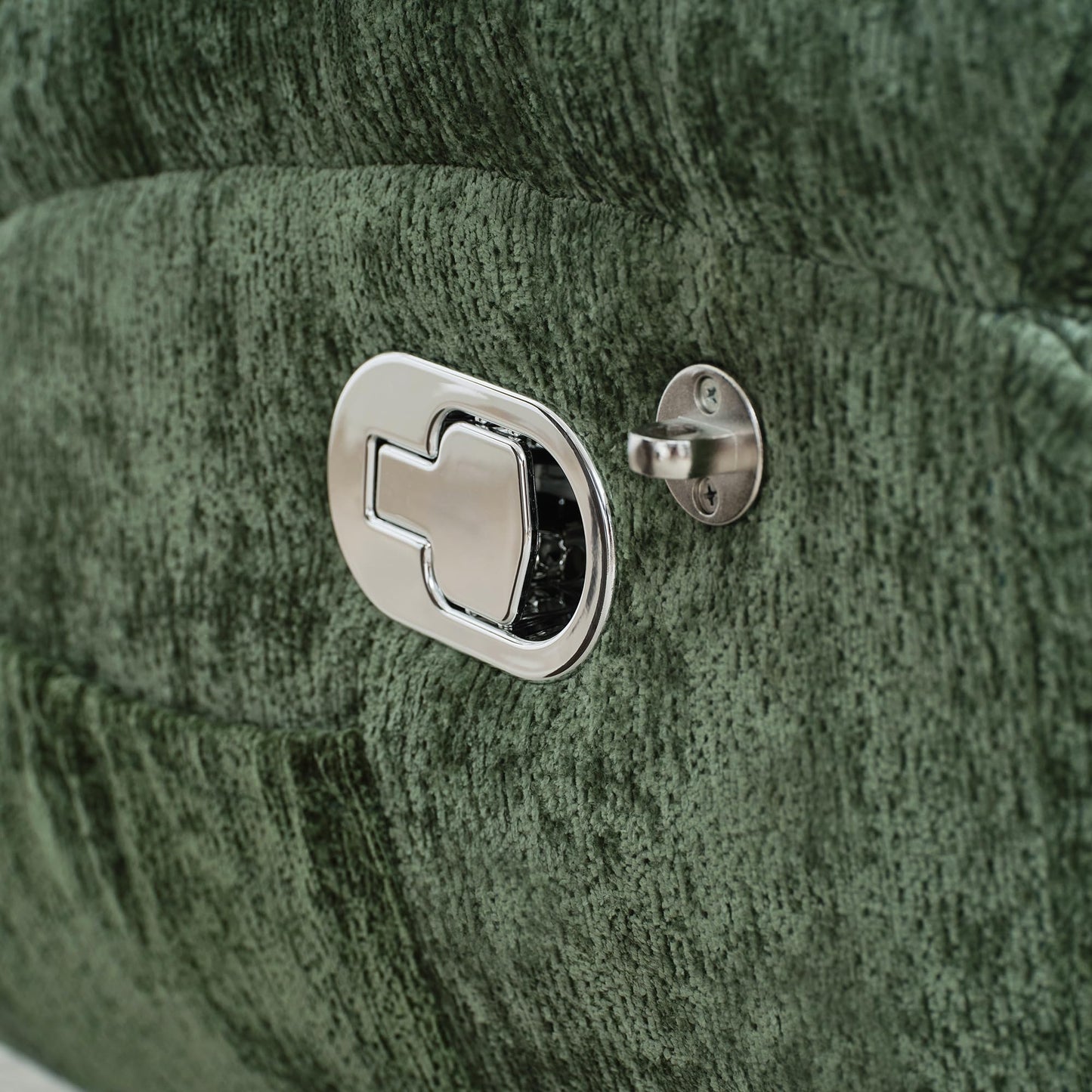 Immulize Oversized Swivel Rocker Recliner Chair with Phone Holder,Swivel Rocking Sofa,Large Recliner Glider Chair for Living Room,Bedroom,Chenille Fabric,Green